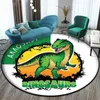 Tapis ronds de dinosaures mignons pour chambre à coucher, tapis pour salon, tapis personnalisable, un tapis rond pour enfants HKD230901