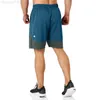 Short de sport de Yoga pour hommes, short de Fitness en plein air à séchage rapide, pantalon décontracté de course, de gymnastique, de survêtement, couleurs assorties, vêtements de sport, Fitness