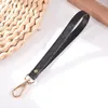 Keychains Fashion Polka Dot Key Chain Lanyard Color PU Leather Bag Hanging Personality Long Wrist Strap Car Keychain Accessories Wholesale