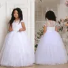 Mädchen Kleider Blumenkleid Spitze Tüll Flauschig Schöne Prinzessin Baby Erstkommunion Kinder Kleidung Kind Hochzeit Party