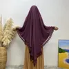Ethnische Kleidung Ramadan Eid Mode lose muslimische Abayas weiche Hijab Musulmane Abaya elegante seidige arabische Gottesdienst 2023