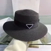 Lyxdesigner visir breda randen hattar sol hatt kvinna riffia halm hinkar utomhus visir cap mode case sport caps strand sunhat baseball