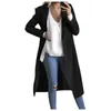 Женские траншевые пальто длинные куртки из искусственной шерсти тонкая куртка.
