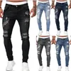 Mannen Jeans Adisputent Joggingbroek Sexy Gat Broek Casual Zomer Herfst Mannelijke Gescheurde Skinny Broek Slanke Biker Outwears230n