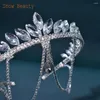 Hårklipp DZ051 Sparkly Crystals pannhuvudstycken Bröllopshoppar Fashionabla brudhårband Prom Party Jewelry for Women Girls