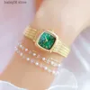 Altri orologi BS donna piccolo polso quadrato oro quadrante piccolo acciaio inossidabile argento orologio da donna lusso semplice es per donna 2022 T230905