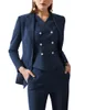 Abiti da uomo Slim Fit Donna 3 pezzi Blazer Gilet Pantaloni Set Formale Donna Office Lady Business Abbigliamento da lavoro Abito da festa Pantaloni con tasca