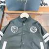 Manteaux à fermeture éclair pour enfants, veste de mode pour enfants, taille 100-150 CM, badge brodé, décoration, uniforme de baseball pour bébé, Aug30