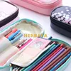 Cute Flower Fairy Pencil Case Korean Creative PU skórzana torba Organizator School Supply Artykuły papiernicze Estuches CL-19172