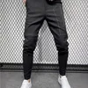 Men's Pants Business Casual Suit Men Solid High Talle Prosty Office Spodni Mens Classic Style Plus Size A127