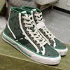 Tennis 1977 Toile Casual Chaussures Luxurys Designers Femmes Chaussure Italie Vert et rouge Web Stripe Semelle en caoutchouc Stretch Coton Low Top Hommes Baskets A4