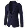 Ternos masculinos blazers homens terno blazer jaqueta único botão moda magro sólido negócios festa de casamento estilo casual asiático size245i