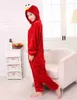 hemkläder blå kaka monster röd sesam street elmo onesies djur cosplay kostym pyjamas vuxna en bit pyjamas huva sömnkläder x0902