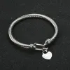 Bracelet en acier titane câble fil or amour coeur charme bracelet avec fermeture à crochet pour femmes hommes bijoux de mariage cadeaux G2309045PE-3