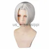 Cosplay Peruki anime Tokyo Revengers Izana Kurokawa Cosplay Wig White Short and Srebrne ciepło odporne na syntetyczną halloweenową imprezową perukę włosów x0901