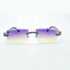 Buffs cool sunglasses 3524031 with blue Bouquet diamonds and black mixed buffalo horn legs 57 mm cut lens