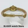 Armbandsur lyx 26mm damer Gold Watch Diamond Index Red Dial Date Window Sapphire Glass NH05 Automatisk mekanisk WATC