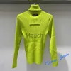 Pulls pour hommes VETEMENTS Pull Hommes Femmes Casual Mode Serré Garder Au Chaud Tricot Fluorescent Vert Couleur Solide Revers Ba Creux VTM Sweatshirts J230901