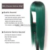 Cosplay Wigs Long Straight Green Belt Bangs Ladies Synthetic Wig 26 Inches 65 Cm Cosplay Anime High Temperature And Heat Resistant Fiber Wig x0901