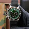 Watch Męskie Montre de 44mm luksusowe zegarki ruch Men Business Wristwatches gumowy pasek wodoodporny zegarek zegarek do mechanicznego zegarek vuoo