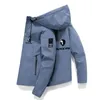 Herrjackor Hooded Sports Jacket Fine Polyester Windbreaker med solskyddsmedel Black Spring och Autumn Product 2023 230831
