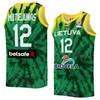 Gedrukt WK 2023 Litouwen basketbalshirt Nationaal team 13 Rokas Jokubaitis 8 TADAS SEDEKERSKIS 33 Tomas Dimsa 17 Jonas Valanciunas 2 Margiris Normantas