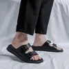 Hausschuhe 2023 Frühling Sommer Schwarz Mode Casual Kleid Wohnungen Leder Schuhe Luxus Outdoor Strand Männer Sandalen Flip-Flops