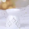 Bougeoirs en céramique artisanat brûleur d'arôme fait à la main motif de fleur creuse lampe à huile essentielle de nombreux styles décor de bureau à domicile