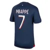 MBAPPE футбольные майки HAKIMI 23 24 дома в гостях FANS PLAYER Стадион Maillots de футбольная рубашка MARQUINHOS VERRATTI ICARDI униформа детские комплекты комплектов