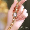 Other Watches Gold Women Pearl Bracelet Quartz Wristes Small Clock Fashion Luxury Ladies Dress es Gift For Girlfriend Lady T230905