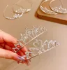 Kristall Tiara Kronen Prinzessin Silber Strass Stirnband Frauen Mädchen Elegante Haarschmuck Geburtstag Party Hochzeit Abschlussball Urlaub Glänzende Kopfbedeckungen