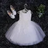 Glizt Abiti per bambina Matrimoni Spettacolo Bianco Primo pizzo sacro Ricamo Fiore Abito da comunione Paillettes Abito da damigella d'onore per bambini326z