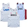 Herren Tank Tops MEXIKO USA KANADA Streifen Mann Schnell Laufen Netz Atmungsaktive Weste Geschwindigkeit Profisportler Leichtathletik Singlet Anpassbar