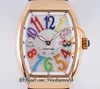 ABF V32 Vanguard Color Dream Montre à quartz suisse chronographe pour femme Cadran MOP en or rose Grand chiffre Cuir noir Lady Super Edition Reloj Hombre Puretime C3