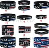 126 estilos 2000 pc/lote fina linha azul bandeira americana pulseiras de silicone macio e flexível ótimo para presentes de festa de dia normal