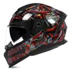 Motosiklet Kaskları Tam Yüz Varış Dot Eco Racing Motocross Kask Çift Lens Motosiklet Sokak Tur Binicilik Casco Capacete