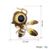 Brooches Cute Little Bee Brooch Insect For Women Large Eye Honeybee Pin Fashion Jewelry Winter Coat