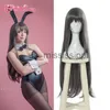 Perruques de cosplay Lemail perruque Sakurajima Mai Cosplay perruque Rascal ne rêve pas de lapin fille Senpai perruques longues gris résistant à la chaleur cheveux synthétiques x0901