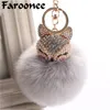 Keychains Lanyards Charms Crystal Faux Fur Keychain Kvinnor Trinkets Suspension Väskor Bil Key Chain Ring Toy Gifts Llaveros Jewelry Pendants 230831