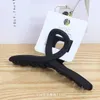 D131 card mounted high-end rubber paint large grab clip simple coffee colored hair clip back spoon shark clip hair clip