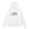 Sweats à capuche pour hommes Sweatshirts Jaune Bleu Broderie Paris MM6 Margiela Sweat à capuche Hommes Femmes B Qualité Bla Blanc Oversize Sweatshirts Four Point Stitch J230901