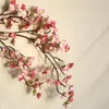 3PCS LOT simulation cherry blossom branch 97cm artificial potted flower shome decoration cherry wedding flower fake flores wreath229y