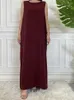 Ethnic Clothing Design Sleeveless Inner Vestido All-Match Casual Dresses Dubai Arab Hijab Abayat Muslim Lining Abaya IslamicTurkey Robe