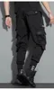 Мужские брюки тонкая уличная одежда повседневные брюки мужчины ленты ленты харрема брюки мужской стройный весенний грузовые брюки многосайны J9 230831