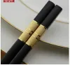 High-grade family Korea Japanese hotel alloy chopsticks Creative chopsticks Hotel dining chopsticks Gold Silver Black chopsticks