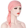 Abbigliamento etnico 8 pezzi Donna India Musulmano Turbante elasticizzato Cappello Cotone Perdita di capelli Testa Sciarpa Avvolgente Foulard Musulmane Pour Femmes Hijab da donna