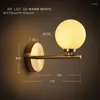 Wall Lamp Nordic Modern Brief Fashion Personally Round Glass Led Sconce Bathroom Mirror Bedroom Home Decor Lighting Fixture