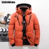 Men's Down Parkas ZOZOWANG Duck Down Jacket Men Thicken Hooded Long Sleeve Blue Down Zipper Pocket Coat Warm Feather Winter Men Down Jacket 5XL Q230831