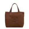 Shopping Bags Women Bear Handbag Soft Lightweight Plush Clutch Bag Large Capacity Tote E74B