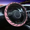 Lenkradbezüge 37-38 Schwarz Rosa Herz Universelles Auto-Styling Geeignetes Automobilzubehör